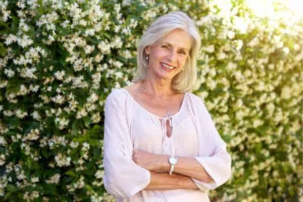 Older woman happy with urinary incontinence treatment South Kensington