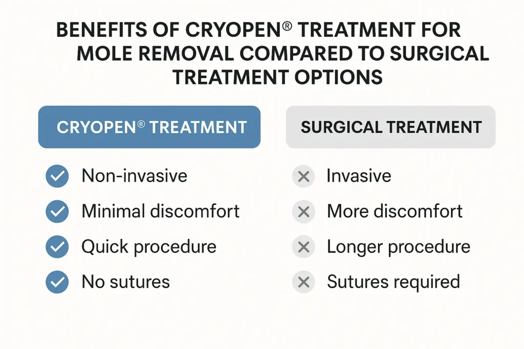 Benefits of facial mole removal South Kensington - call our team today to book a consultation
