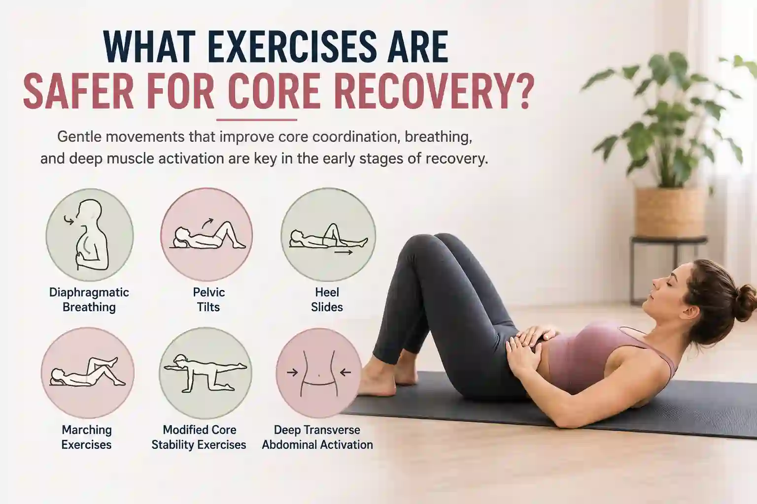 Which exercises may help diastasis recti South Kensington?